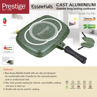 Prestige Double Fry Pan 32cm | Double-Sided Non-Stick Griddle Pan | Foldable Flipping Grill Frying Pan - PR80973