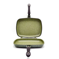 Prestige Double Fry Pan 32cm | Double-Sided Non-Stick Griddle Pan | Foldable Flipping Grill Frying Pan - PR80973