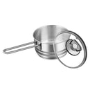 Prestige Infinity Stainless Steel Sauce Pan 1 Litre 14 CM | Non- Stick| Transparent Cover Lid | Induction Compatible- Silver