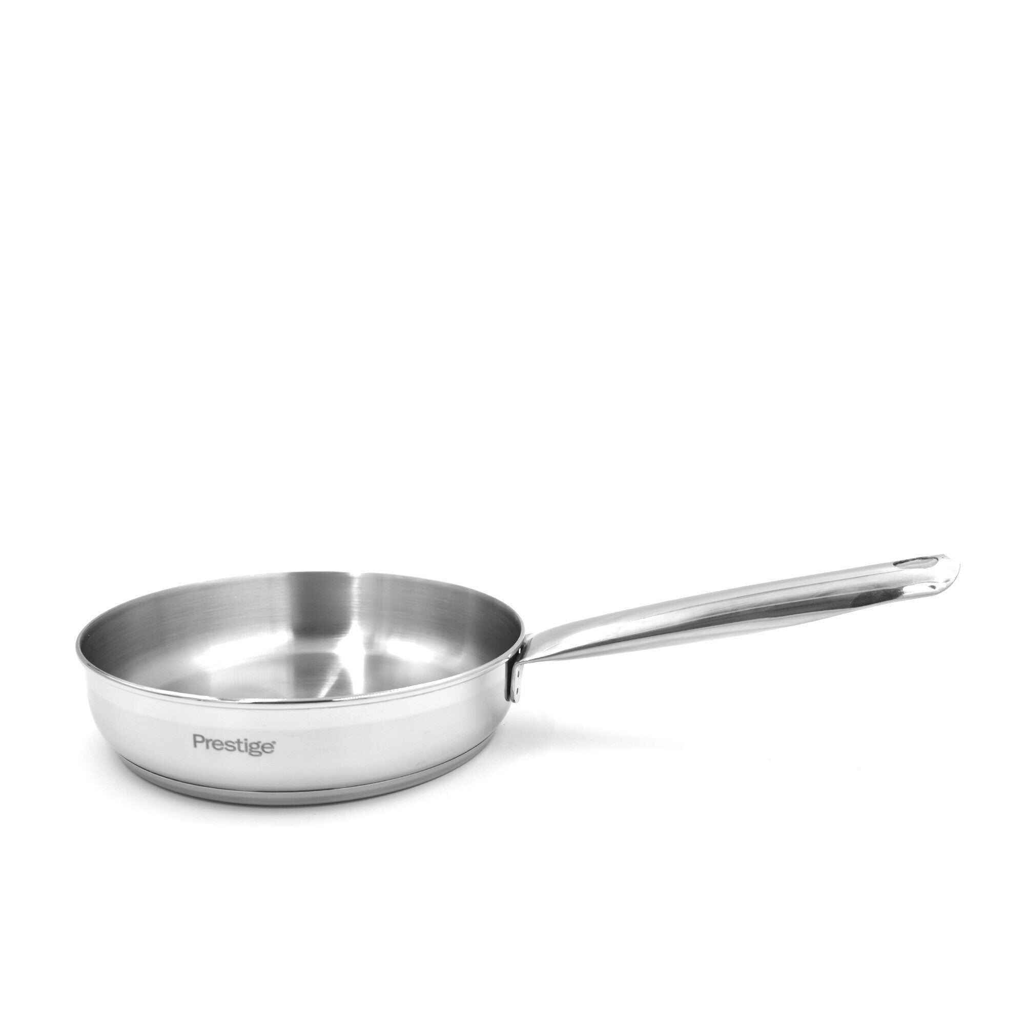 Prestige Infinity Stainless Steel Open Fry Pan 20cm | Induction Compatible Frying Pan | Silver - PR77366