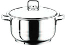 Prestige Infinity Stainless Steel Casserole with Glass Lid 28cm / 11 Ltr | Induction Compatible Covered Stockpot | Soup Pots | Silver - PR77379