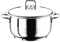 Prestige Infinity Stainless Steel Casserole with Glass Lid 28cm / 11 Ltr | Induction Compatible Covered Stockpot | Soup Pots | Silver - PR77379