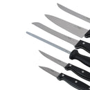 Prestige 7-Piece Knife Block Set | Stainless Steel Kitchen Knives with Scissors & Wooden Block | PR56022