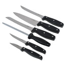 Prestige 7-Piece Knife Block Set | Stainless Steel Kitchen Knives with Scissors & Wooden Block | PR56022