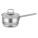 Prestige Infinity Stainless Steel Sauce Pan 1.5 Litres 16 CM | Non- Stick| Transparent Cover Lid | Induction Compatible- Silver