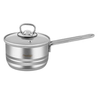 Prestige Infinity Stainless Steel Sauce Pan 1.5 Litres 16 CM | Non- Stick| Transparent Cover Lid | Induction Compatible- Silver