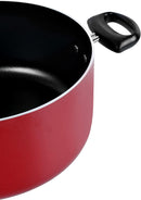 Prestige Value Pack Non-Stick Cookware sets 10Pcs | Non Stick Aluminium Pots and Pans Cooking Set | Soup Pots Set | Frying Pan Set | PR21700 - Red