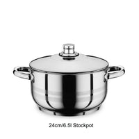 Prestige Infinity Stainless Steel Cookware Set 9Pcs | Induction Compatible Cooking Pots and Pans Set | Cooking Set with Glass lids | Silver - PR7001