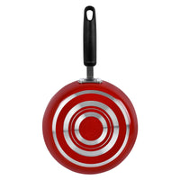 Prestige 12 Piece Non stick cookware Set | Cookware set induction base | Non Stick Cooking Pan Set | Saucepan and Casserole Set with Glass Lid | Color Red