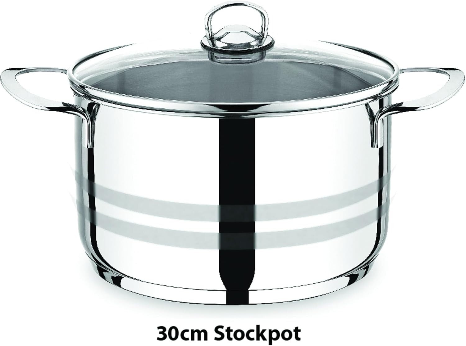 Prestige 6 Pieces Stockpot Set | Stainless Steel Cookware Set | Induction Compatible Cooking Pots Set with glass Lid | 20cm/3L, 26cm/8L, 30cm/14L - PR7006