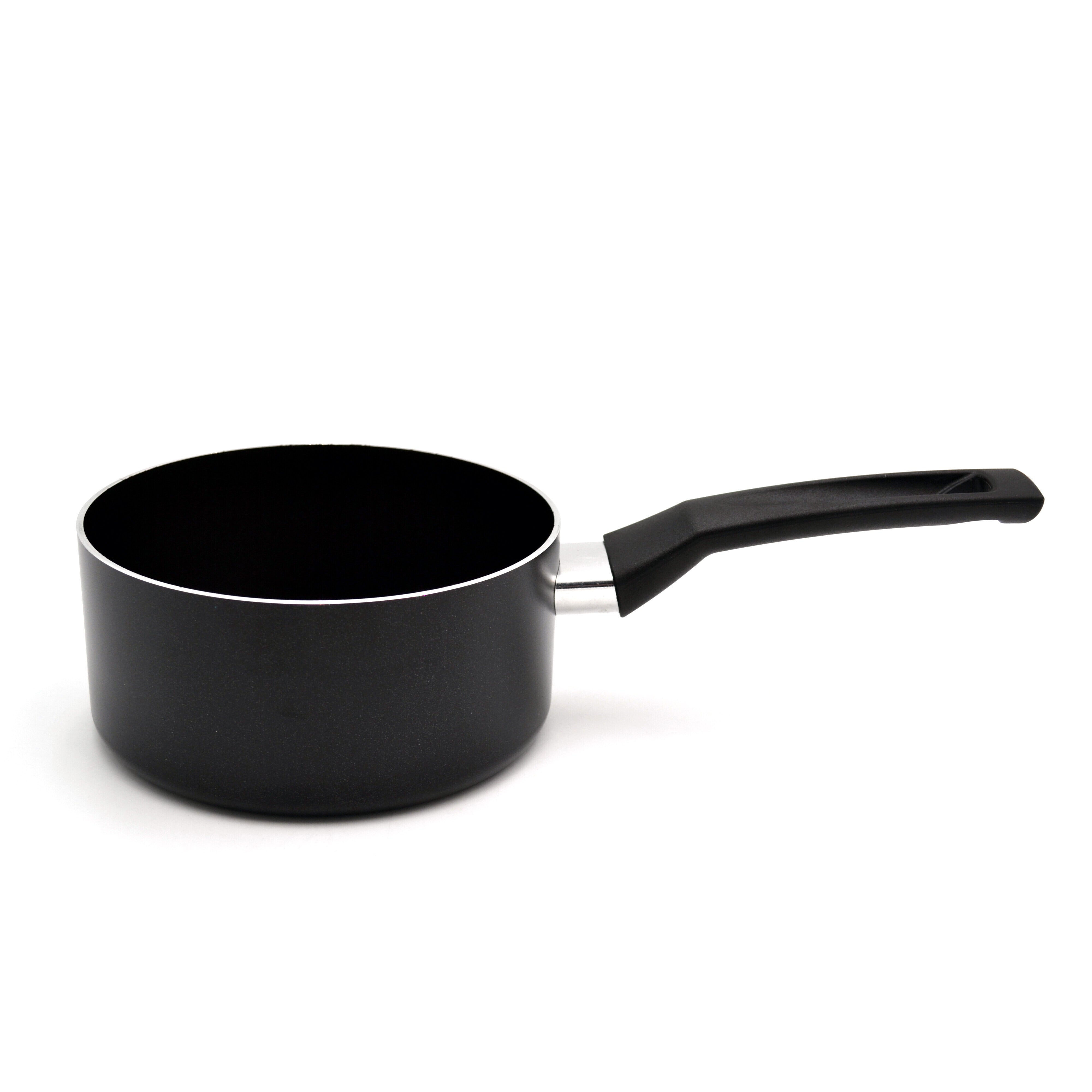 Prestige Safecook Nonstick Saucepan 16 cm | Aluminum Saucepan with Glass Lid | PR22096 - Black