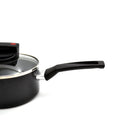 Prestige Safecook Nonstick Saucepan 20 cm | Aluminum Saucepan with Glass Lid | PR22098 - Black