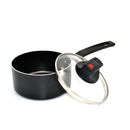 Prestige Safecook Nonstick Saucepan 14 cm | Aluminum Saucepan with Glass Lid | PR22095 - Black
