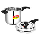 Prestige Svachh Alpha Pressure Cooker 5.5L | Induction Compatible Stainless Steel Pressure Cooker | MPD20251 - Grey