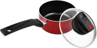 Prestige Classique Non-Stick Sauce Pan 14 cm | 3X Ultra Tough Frying Pan | Red - PR15906