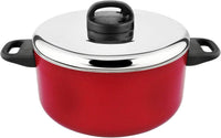 Prestige Classique Non-Stick Casserole 30 cm | 3X Ultra Tough Cooking Pot with Stainless Steel Lid | Red - PR15917