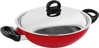 Prestige Classique Flat Bottom Kadai with Stainless Steel Lid 28cm | 3X Ultra Tough Kadai with Lid | PR21499