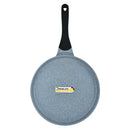 Prestige Cast Aluminium 26 CM Speckled Tawa | Long Lasting Non Stick Coating | Non Slip Bakelite Handle | Aluminium Induction base|Induction Compatible | PR15854 - Grey