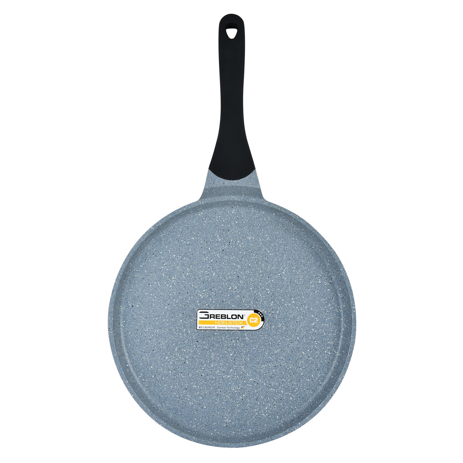 Prestige Cast Aluminium 26 CM Speckled Tawa | Long Lasting Non Stick Coating | Non Slip Bakelite Handle | Aluminium Induction base|Induction Compatible | PR15854 - Grey