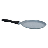 Prestige Cast Aluminium 26 CM Speckled Tawa | Long Lasting Non Stick Coating | Non Slip Bakelite Handle | Aluminium Induction base|Induction Compatible | PR15854 - Grey
