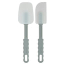 Prestige Silicone 2 pc Spatula Set | Ergonomic Grip | Stain Resistant|Anti-Slip Feature | Grey - PR50175