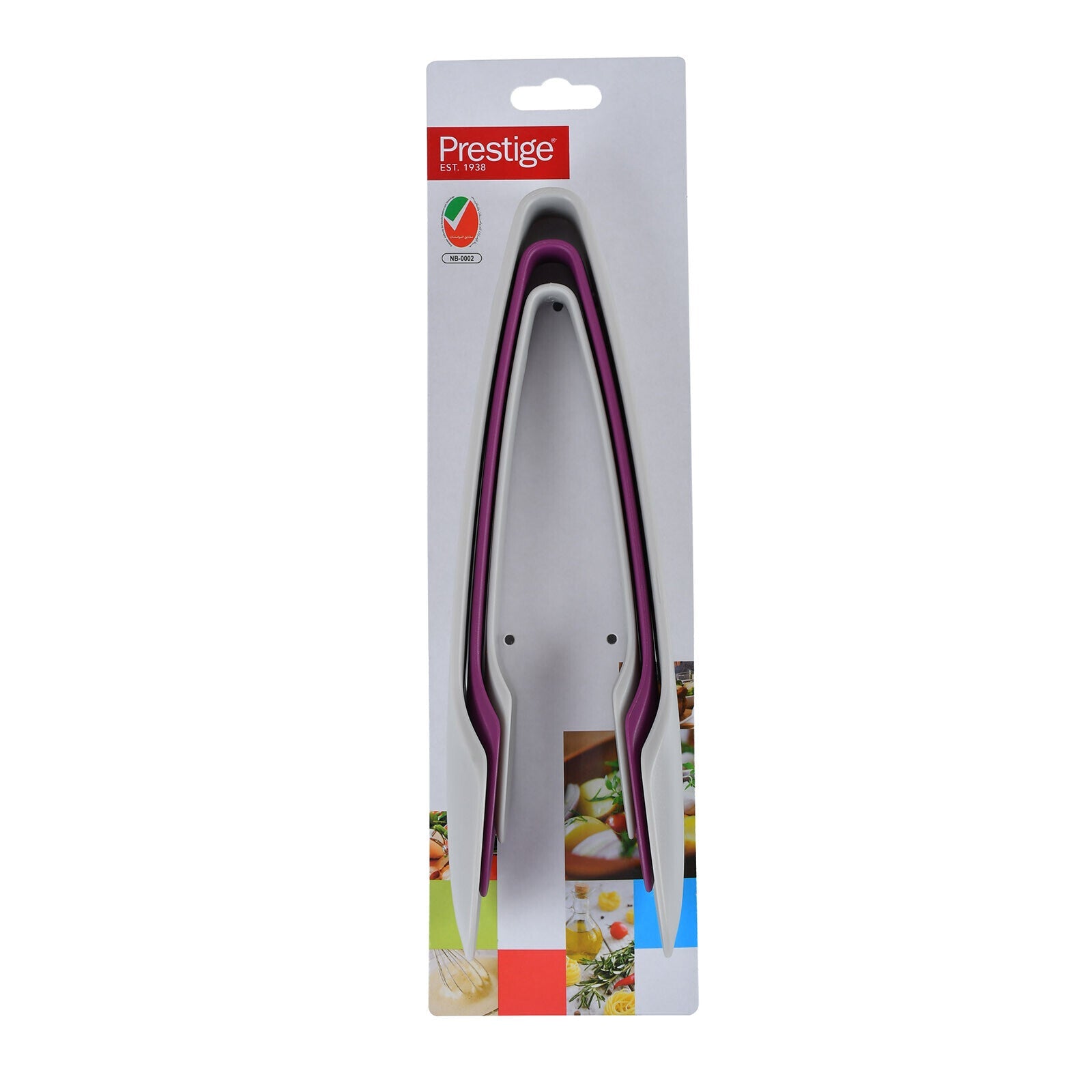 Prestige Food Tongs Set â 3 Pieces, Multicolour | Heat-Resistant & Durable Grip Tongs for Cooking & Serving | PR48127