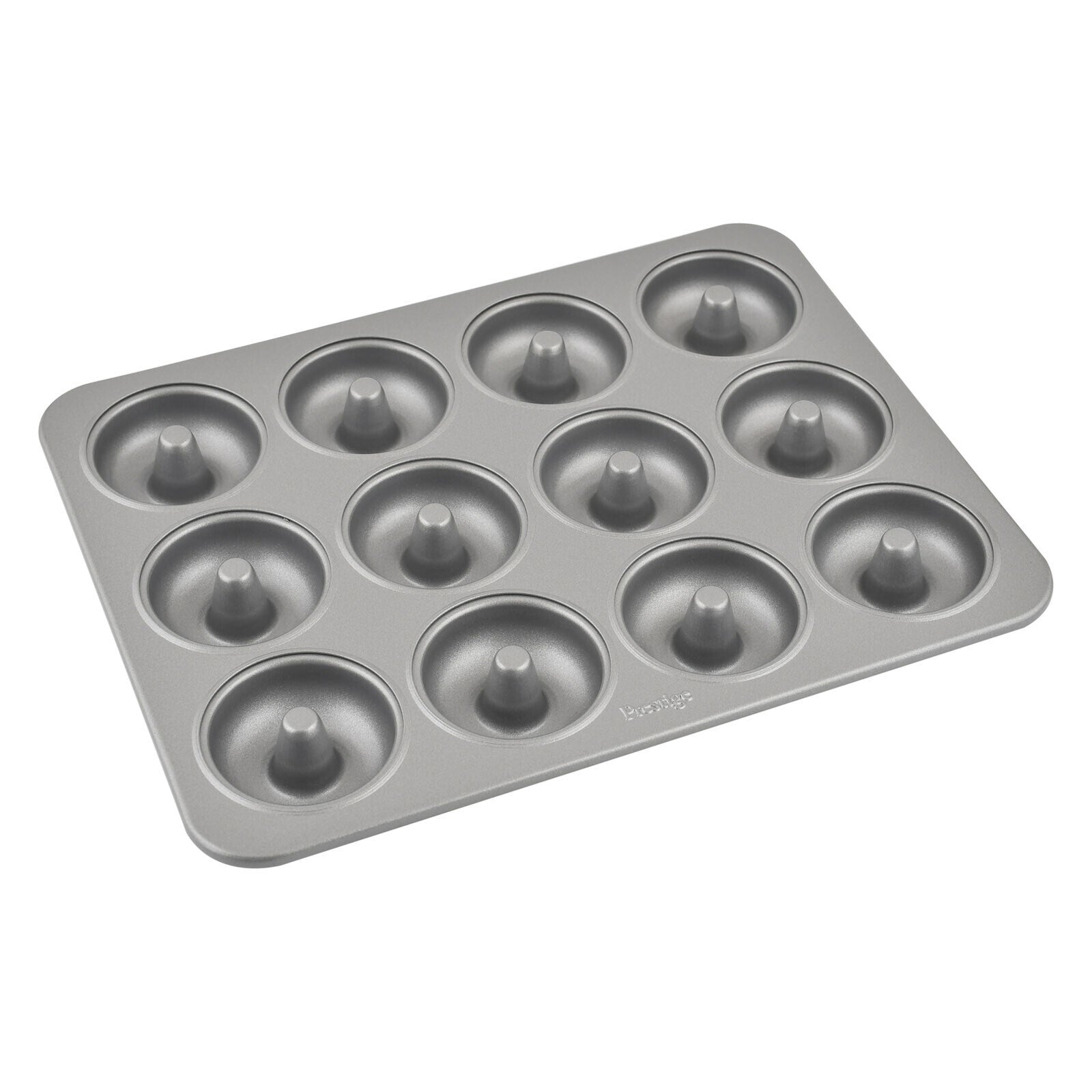 Prestige Mini Donut Pan | Non-Stick Baking Pan with 12 Cup | Donut Baking Tray | Grey - PR218616