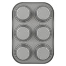 Prestige Non-Stick Carbon Steel 6 Pcs Cup Muffin Pan | Cupcake Baking Pan | Grey - PR28611