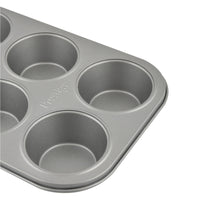 Prestige Non-Stick Carbon Steel 6 Pcs Cup Muffin Pan | Cupcake Baking Pan | Grey - PR28611
