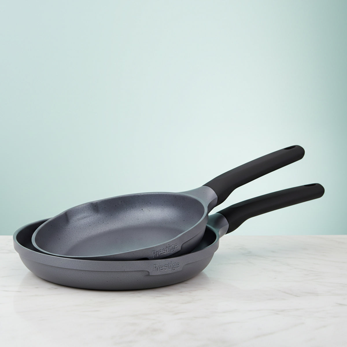 Prestige Essentials 4x Ultra Touch Twin Fry Pan Set of 20cm + 26cm | Non-Stick Granite Coated Frying Pan | PR81168